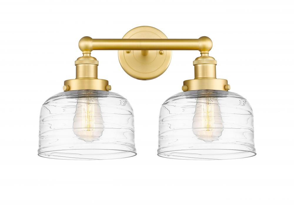 Bell - 2 Light - 17 inch - Satin Gold - Bath Vanity Light