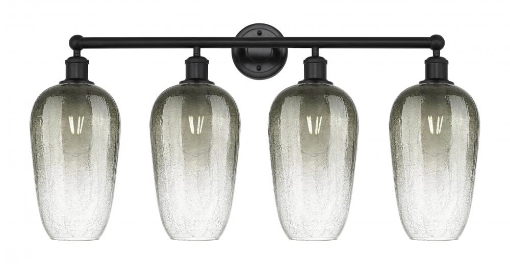 Brookhaven Flute - 4 Light - 34 inch - Matte Black - Bath Vanity Light