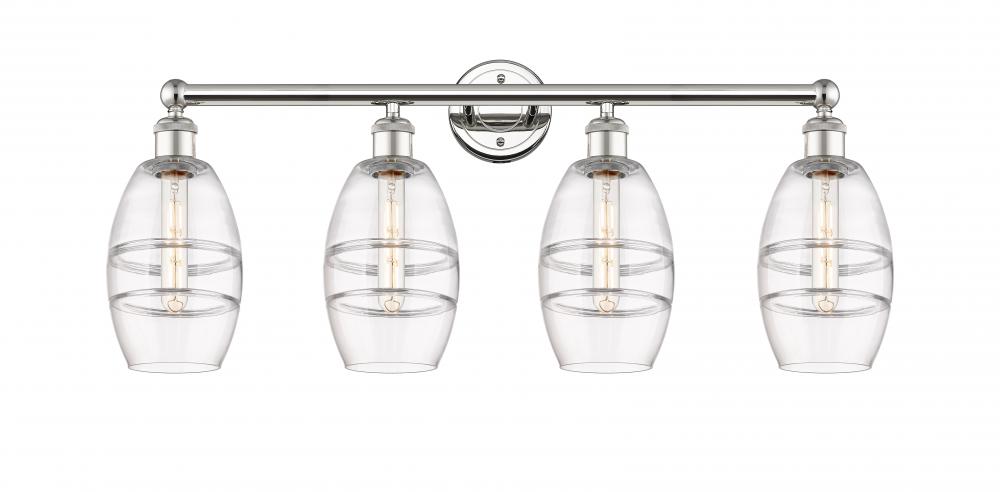 Vaz - 4 Light - 33 inch - Polished Nickel - Bath Vanity Light