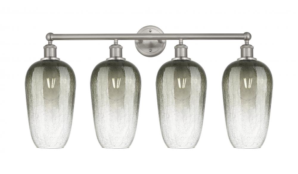Brookhaven Flute - 4 Light - 34 inch - Brushed Satin Nickel - Bath Vanity Light