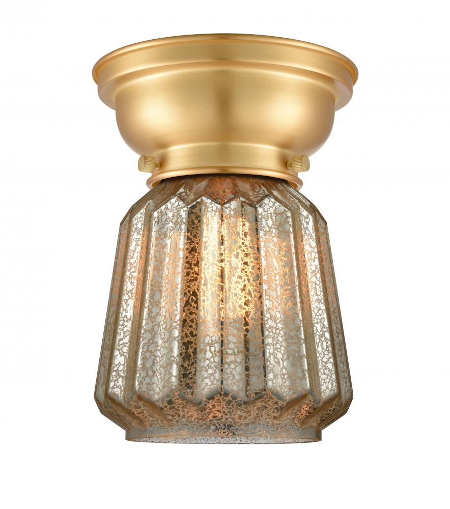 Chatham - 1 Light - 7 inch - Satin Gold - Flush Mount