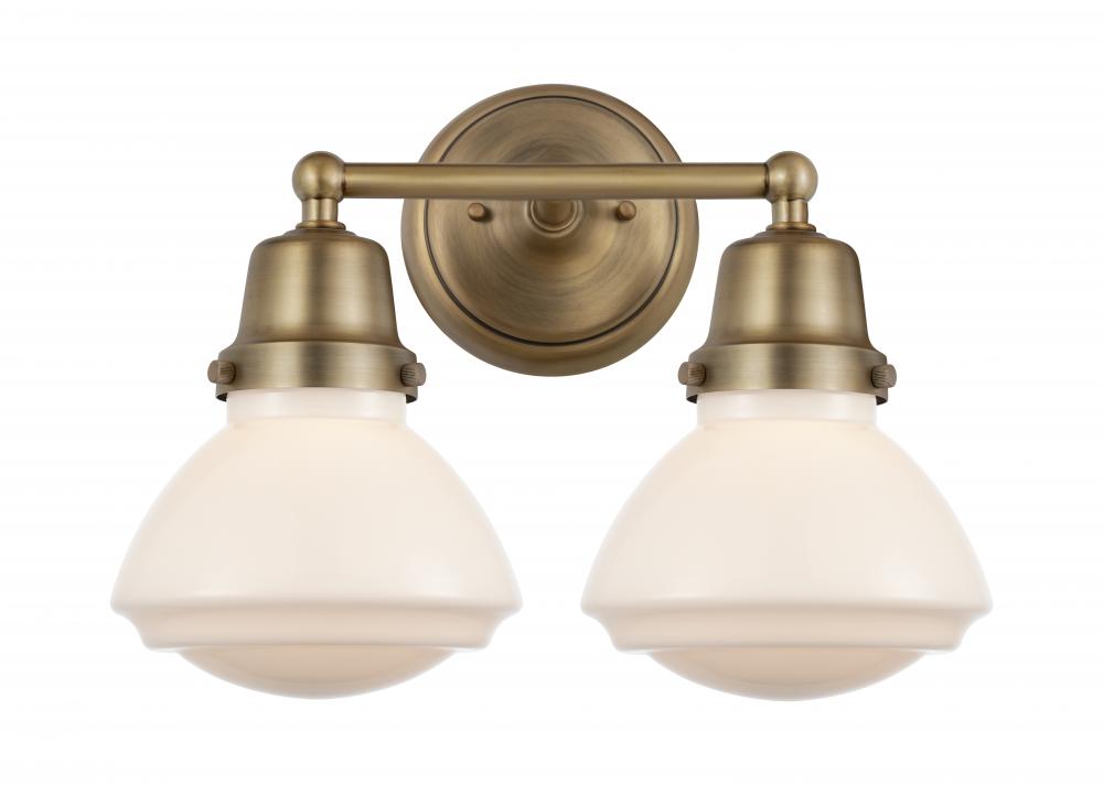 Olean - 2 Light - 15 inch - Brushed Brass - Bath Vanity Light