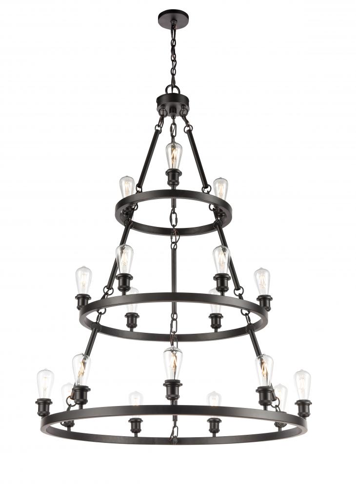 3 Tier Black Chandelier