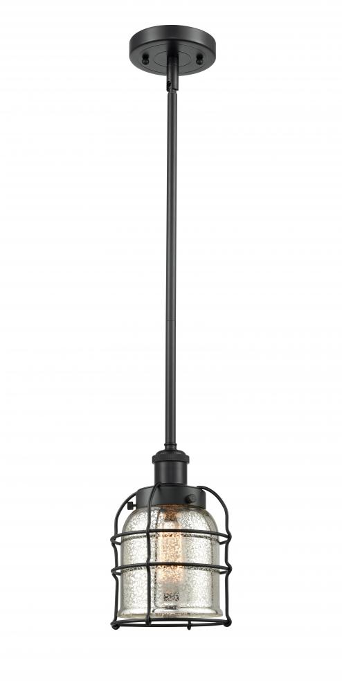 Bell Cage - 1 Light - 5 inch - Matte Black - Mini Pendant