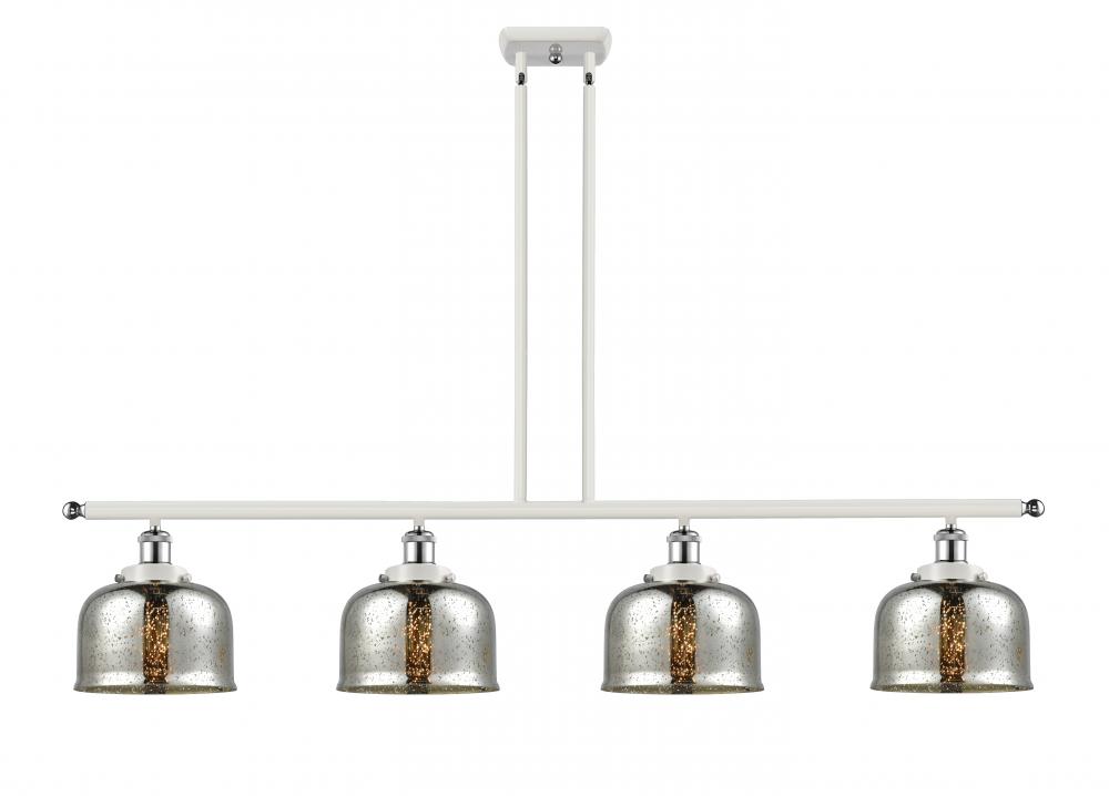 Bell - 4 Light - 48 inch - White Polished Chrome - Stem Hung - Island Light