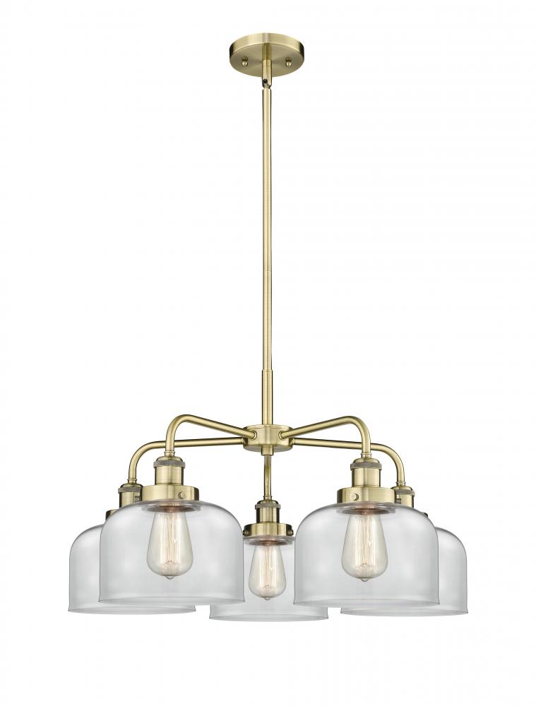 Cone - 5 Light - 26 inch - Antique Brass - Chandelier