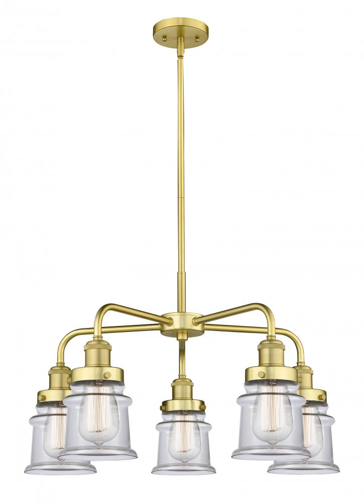 Canton - 5 Light - 24 inch - Satin Gold - Chandelier