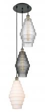 Innovations Lighting 113B-3P-BAB-G670-MU - Cascade - 3 Light - 15 inch - Black Antique Brass - Cord hung - Multi Pendant