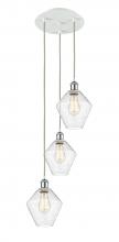 Innovations Lighting 113B-3P-WPC-G654-8 - Cindyrella - 3 Light - 15 inch - White Polished Chrome - Cord Hung - Multi Pendant