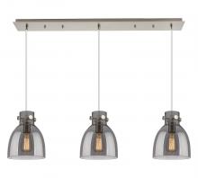 Innovations Lighting 123-410-1PS-SN-G412-8SM - Newton Bell - 3 Light - 40 inch - Brushed Satin Nickel - Linear Pendant