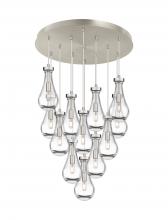 Innovations Lighting 126-451-1P-SN-G451-5CL - Owego - 12 Light - 24 inch - Brushed Satin Nickel - Multi Pendant