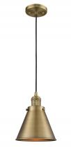 Innovations Lighting 201C-BB-M13-BB - Appalachian - 1 Light - 8 inch - Brushed Brass - Cord hung - Mini Pendant