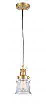 Innovations Lighting 201C-SG-G182S-LED - Canton - 1 Light - 5 inch - Satin Gold - Cord hung - Mini Pendant