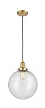 Innovations Lighting 201C-SG-G204-12-LED - Beacon - 1 Light - 12 inch - Satin Gold - Cord hung - Mini Pendant