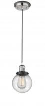 Innovations Lighting 201CBP-PNBK-G204-6 - Beacon - 1 Light - 6 inch - Polished Nickel - Cord hung - Mini Pendant