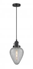 Innovations Lighting 201CSW-BK-G165-LED - Geneseo - 1 Light - 7 inch - Matte Black - Cord hung - Mini Pendant