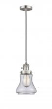 Innovations Lighting 201CSW-SN-G194-LED - Bellmont - 1 Light - 6 inch - Brushed Satin Nickel - Cord hung - Mini Pendant