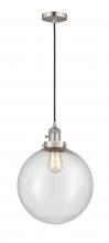 Innovations Lighting 201CSW-SN-G204-12 - Beacon - 1 Light - 12 inch - Brushed Satin Nickel - Cord hung - Mini Pendant