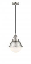 Innovations Lighting 201CSW-SN-HFS-61-SN-LED - Hampden - 1 Light - 7 inch - Brushed Satin Nickel - Cord hung - Mini Pendant