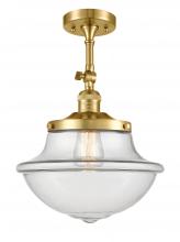 Innovations Lighting 201F-SG-G542-LED - Oxford - 1 Light - 12 inch - Satin Gold - Semi-Flush Mount