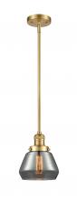 Innovations Lighting 201S-SG-G173 - Fulton - 1 Light - 7 inch - Satin Gold - Stem Hung - Mini Pendant