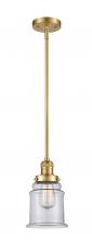 Innovations Lighting 201S-SG-G182-LED - Canton - 1 Light - 7 inch - Satin Gold - Stem Hung - Mini Pendant