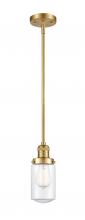 Innovations Lighting 201S-SG-G312-LED - Dover - 1 Light - 5 inch - Satin Gold - Stem Hung - Mini Pendant