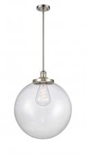 Innovations Lighting 201S-SN-G204-18-LED - Beacon - 1 Light - 18 inch - Brushed Satin Nickel - Stem Hung - Pendant