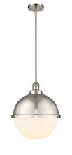 Innovations Lighting 201S-SN-HFS-121-SN-LED - Hampden - 1 Light - 13 inch - Brushed Satin Nickel - Stem Hung - Pendant