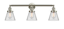  205-SN-G62 - Cone - 3 Light - 30 inch - Brushed Satin Nickel - Bath Vanity Light