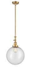 Innovations Lighting 206-SG-G204-12-LED - Beacon - 1 Light - 12 inch - Satin Gold - Stem Hung - Mini Pendant