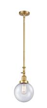 Innovations Lighting 206-SG-G204-8 - Beacon - 1 Light - 8 inch - Satin Gold - Stem Hung - Mini Pendant