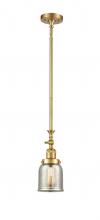 Innovations Lighting 206-SG-G58-LED - Bell - 1 Light - 5 inch - Satin Gold - Stem Hung - Mini Pendant