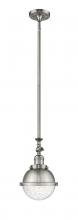 Innovations Lighting 206-SN-HFS-64-SN-LED - Hampden - 1 Light - 7 inch - Brushed Satin Nickel - Stem Hung - Mini Pendant