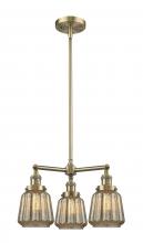 Innovations Lighting 207-AB-G146-LED - Chatham - 3 Light - 24 inch - Antique Brass - Stem Hung - Chandelier