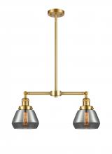 Innovations Lighting 209-SG-G173-LED - Fulton - 2 Light - 21 inch - Satin Gold - Stem Hung - Island Light