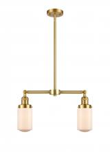 Innovations Lighting 209-SG-G311-LED - Dover - 2 Light - 21 inch - Satin Gold - Stem Hung - Island Light