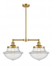 Innovations Lighting 209-SG-G542-LED - Oxford - 2 Light - 25 inch - Satin Gold - Stem Hung - Island Light