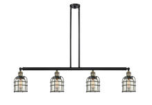 Innovations Lighting 214-BAB-G58-CE - Bell Cage - 4 Light - 50 inch - Black Antique Brass - Stem Hung - Island Light