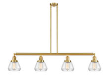 Innovations Lighting 214-SG-G172 - Fulton - 4 Light - 51 inch - Satin Gold - Stem Hung - Island Light