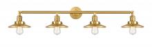 Innovations Lighting 215-SG-M4-LED - Railroad - 4 Light - 44 inch - Satin Gold - Bath Vanity Light