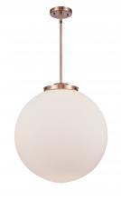 Innovations Lighting 221-1S-AC-G201-18 - Beacon - 1 Light - 18 inch - Antique Copper - Cord hung - Pendant