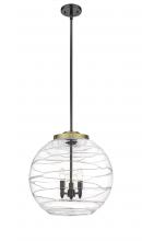 Innovations Lighting 221-3S-BAB-G1213-18 - Athens Deco Swirl - 3 Light - 18 inch - Black Antique Brass - Cord hung - Pendant
