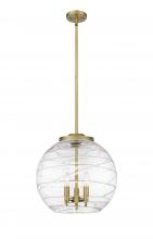 Innovations Lighting 221-3S-BB-G1213-16 - Athens Deco Swirl - 3 Light - 16 inch - Brushed Brass - Cord hung - Pendant