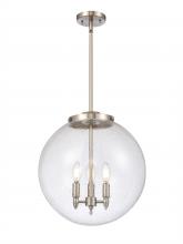 Innovations Lighting 221-3S-SN-G204-16-LED - Beacon - 3 Light - 16 inch - Brushed Satin Nickel - Cord hung - Pendant