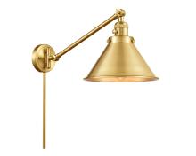 Innovations Lighting 237-SG-M10-SG-LED - Briarcliff - 1 Light - 10 inch - Satin Gold - Swing Arm