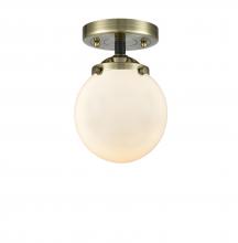 Innovations Lighting 284-1C-BAB-G201-6-LED - Beacon - 1 Light - 6 inch - Black Antique Brass - Semi-Flush Mount