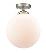 Innovations Lighting 284-1C-SN-G201-12-LED - Beacon - 1 Light - 12 inch - Brushed Satin Nickel - Semi-Flush Mount