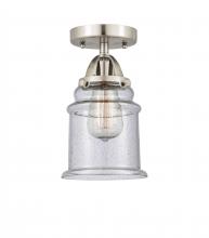 Innovations Lighting 288-1C-SN-G184-LED - Canton - 1 Light - 6 inch - Brushed Satin Nickel - Semi-Flush Mount