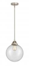  288-1S-SN-G204-10-LED - Beacon - 1 Light - 10 inch - Brushed Satin Nickel - Cord hung - Mini Pendant